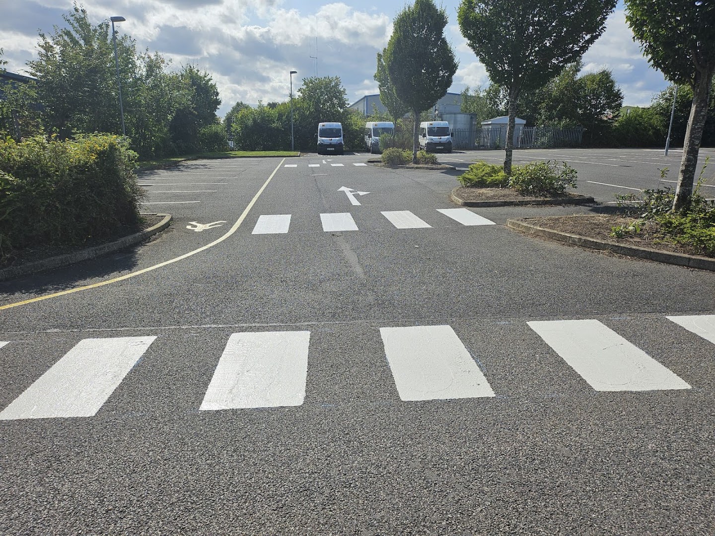 zebra crossings, walkways, arrows, school parking, birmingham