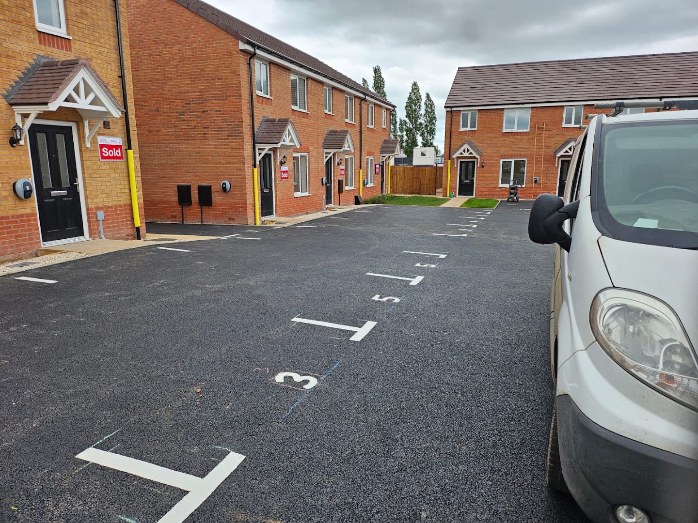 new homes, resident parking, numbered, rugby