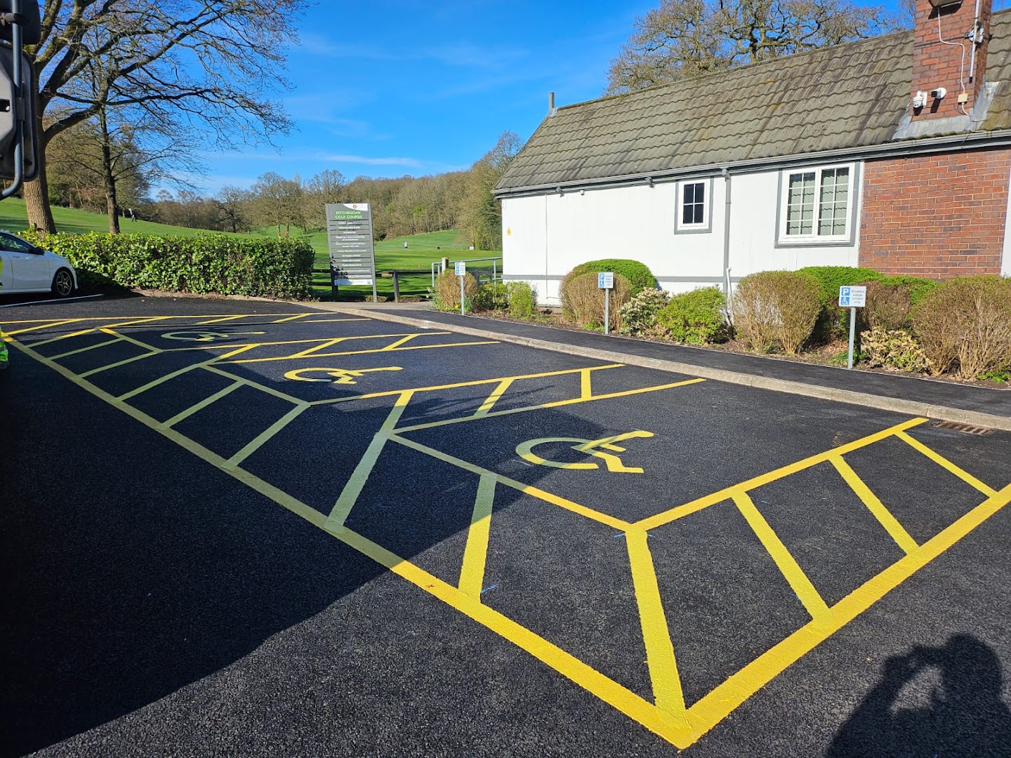 golf cource disabled parking, redditch
