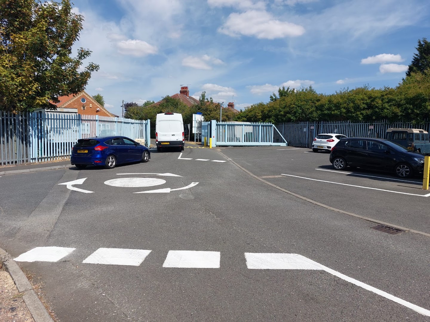 mini island, entrance markings, dudley