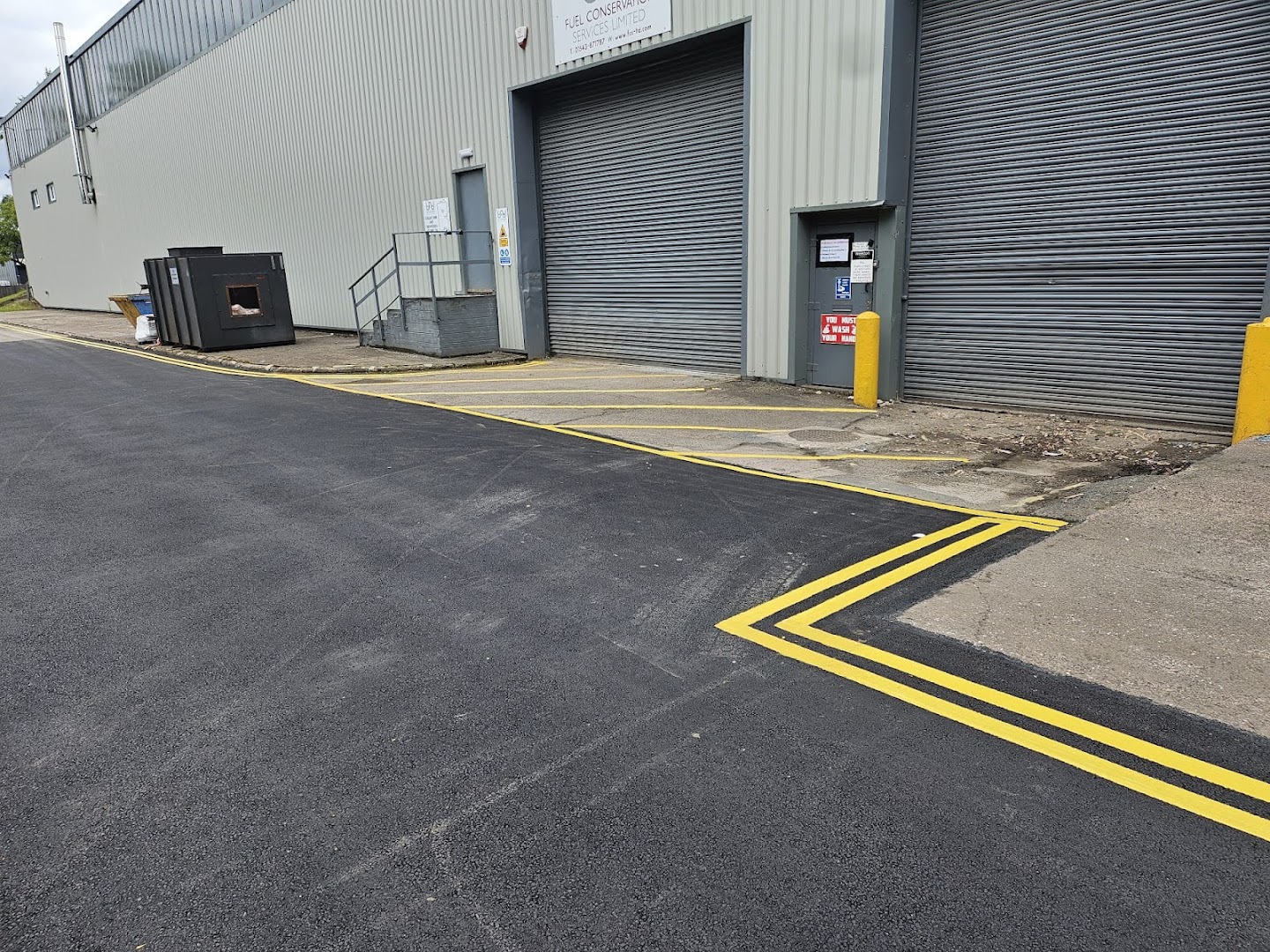 trading estate markings, telford