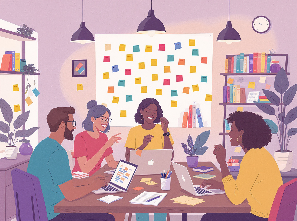 People collaborating together