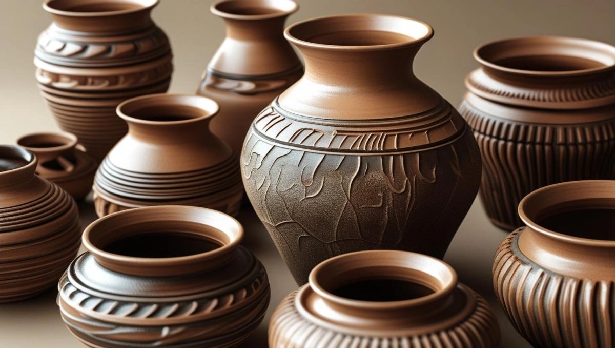 A collection of handcrafted ceramic pots and vases