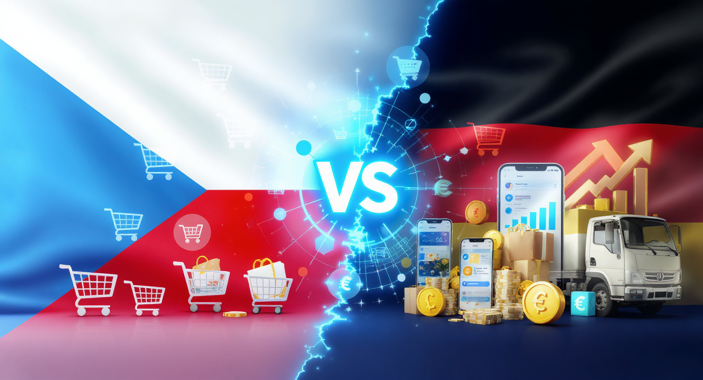 Český vs. německý e-commerce v roce 2025: Srovnání trhů a příležitosti pro expanzi