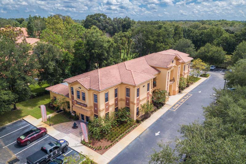 Aerial view of Central Florida Pediatric Urgent Care facility