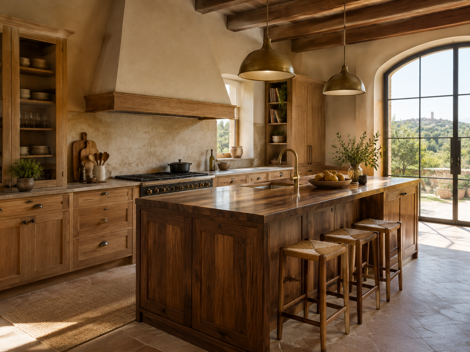Cucina in legno di rovere realizzata su misura