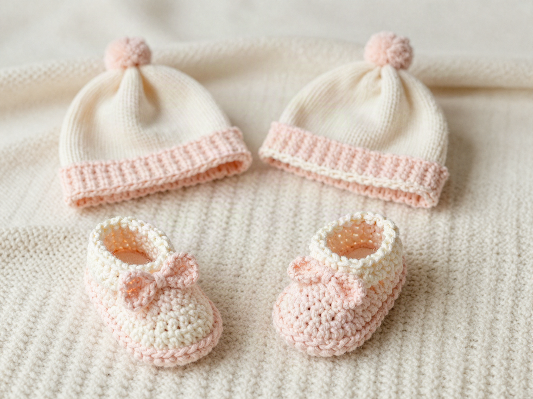Baby Booties & Hat Set — finished crochet project photo