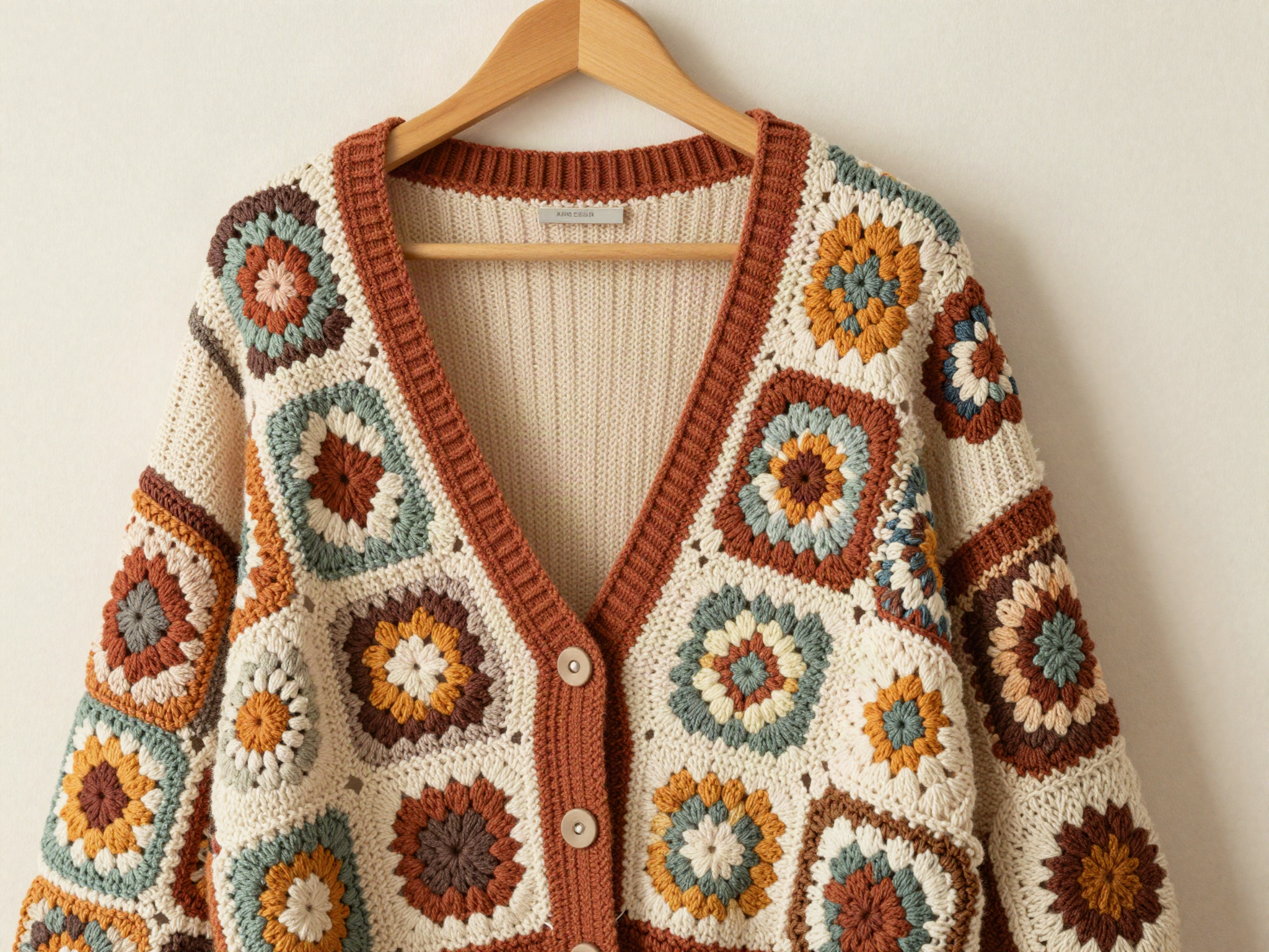 Classic Granny Square Cardigan — finished crochet project photo