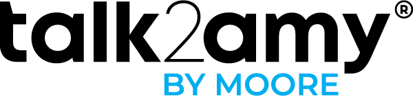talk2amy® BY MOORE logo