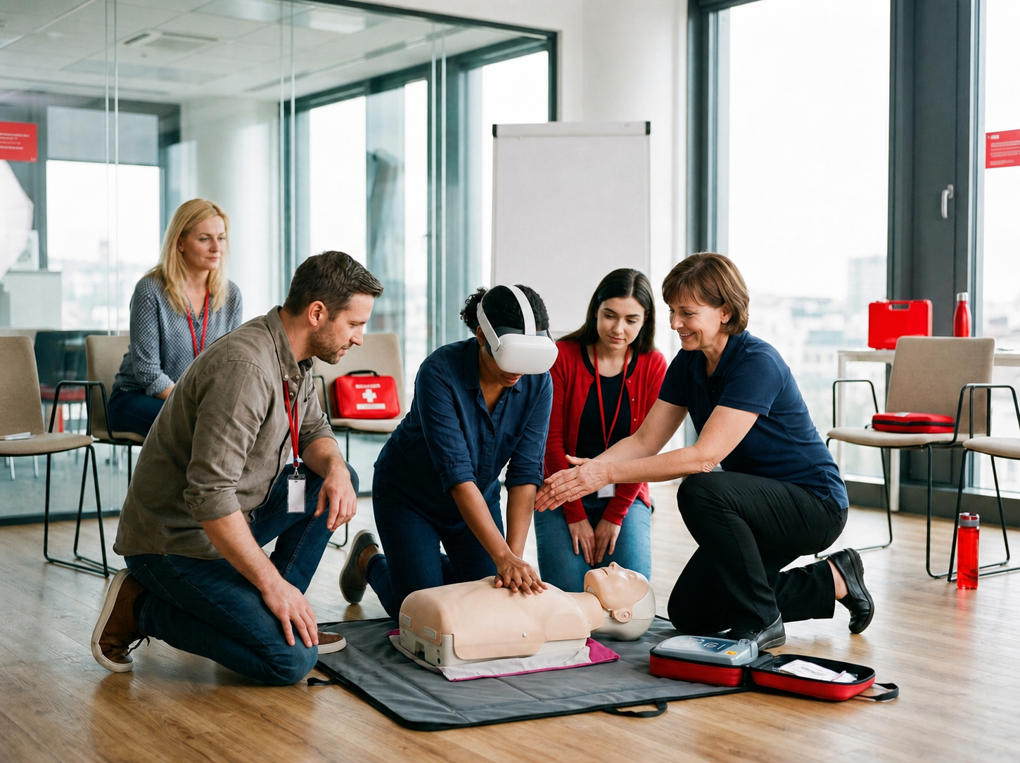 Praktický kurz kardiopulmonální resuscitace vedený lektorem