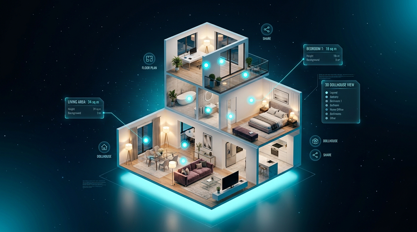 3D Matterport dollhouse virtuální prohlídka