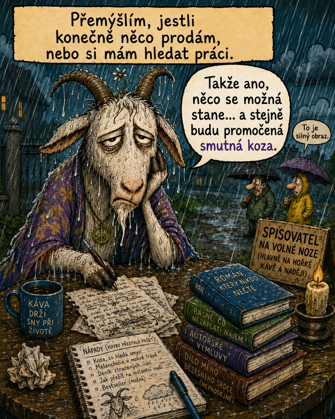 Přivázaný pod okapem. Měsíc po Světě knihy