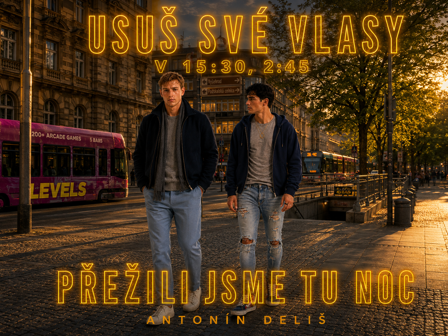 Originální ilustrace knihy Přežili jsme tu noc — Gay romance ve čtvrtém díle