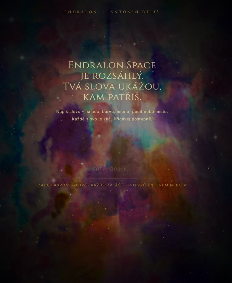 Na webu se objevil Průvodce Endralon Space