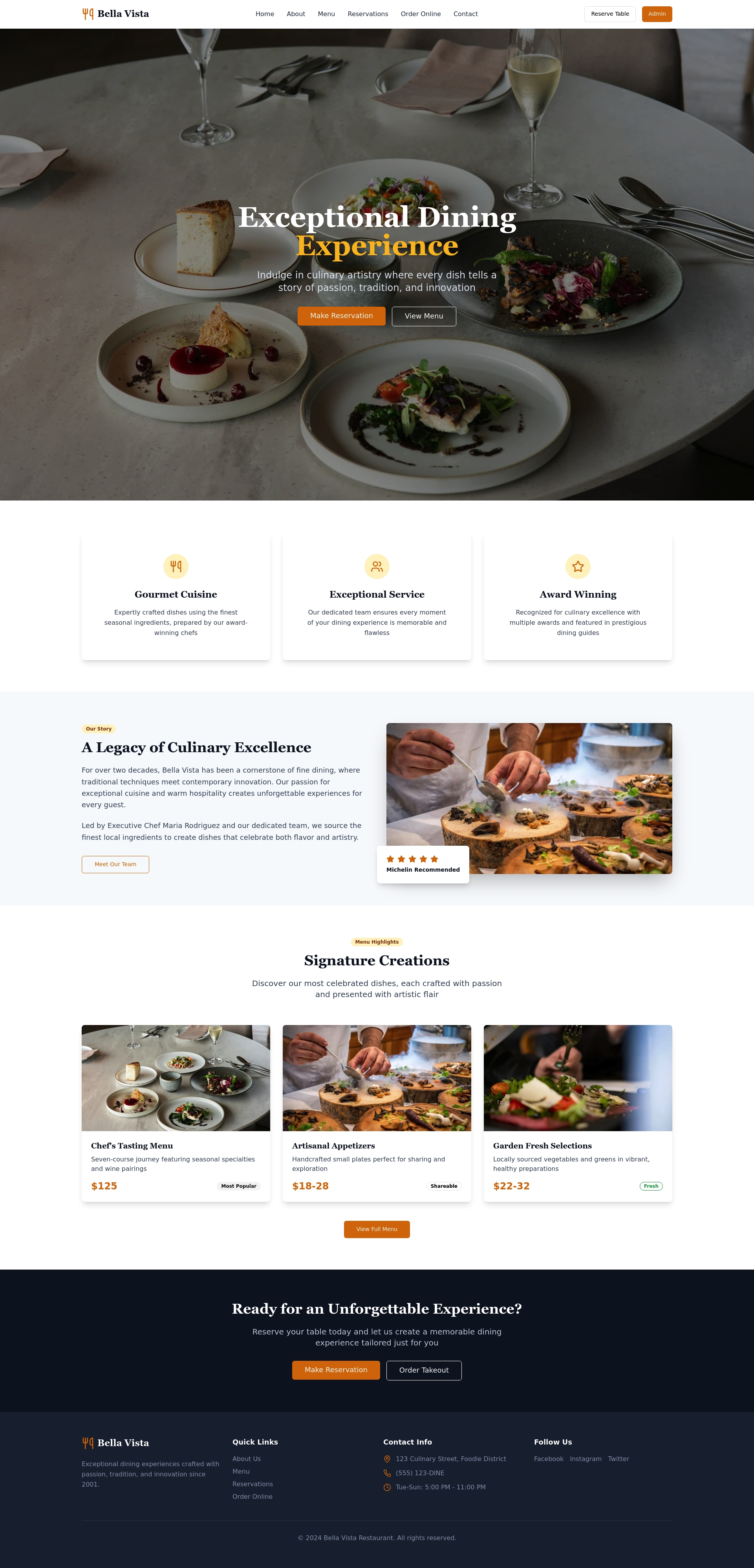 Restaurant SaaS Website