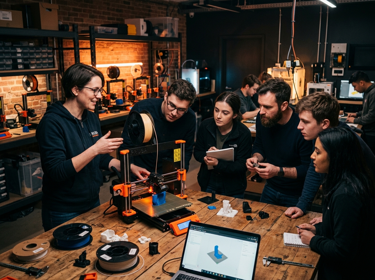 3D print workshop bij Lab53 - groep deelnemers