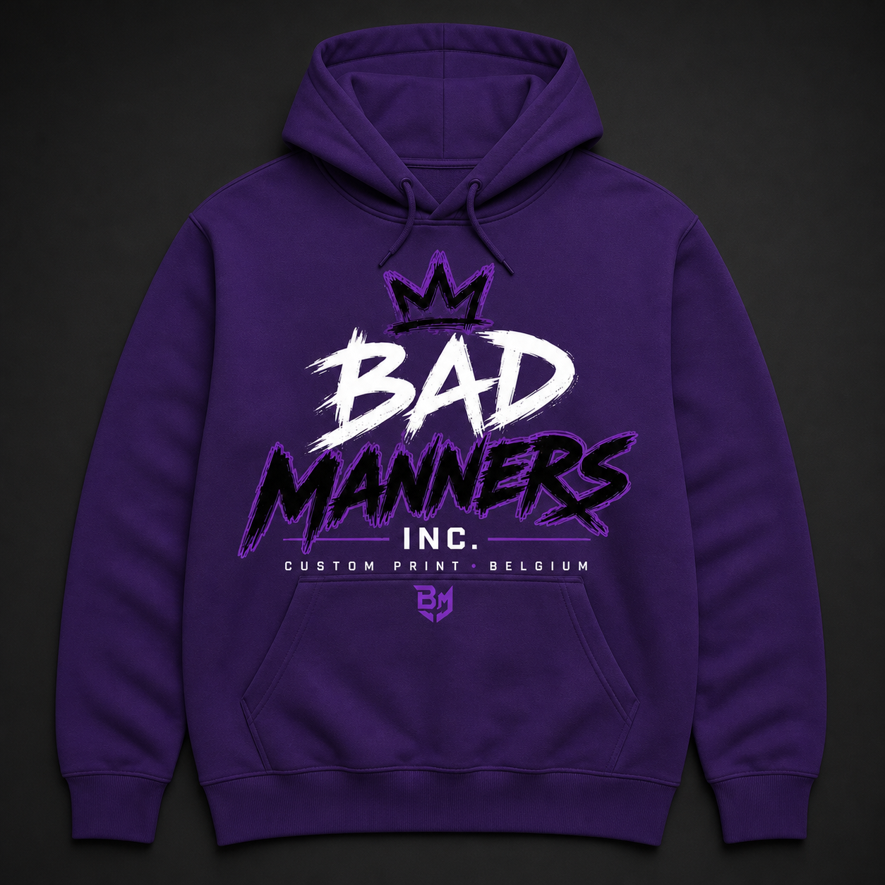 Purple Contrast Hoodie in Deep purple, beschikbaar in unisexfit