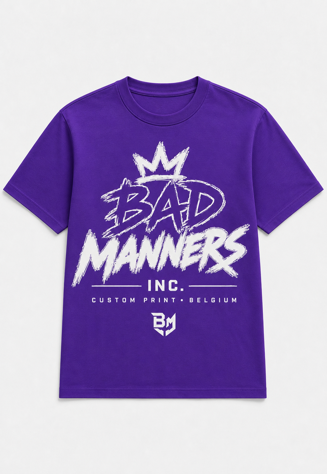 Royal Ink Tee in Royal purple, beschikbaar in unisexfit